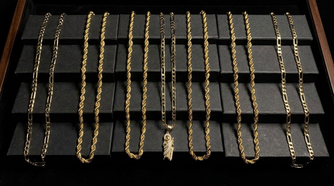Colección de cadenas de oro laminado Astra Joyería